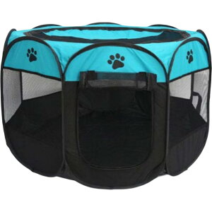 送料無料 ペット用サークル ペットテント ペットハウス 犬用 猫用 ペット用 114×114×58cm ペットケージ ペットサークル 八角系 折りたたみ式 メッシュ 通気性 仕切り ファスナー 防水 簡単 コ