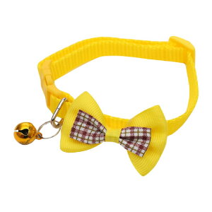 送料無料 首輪 猫用 ペット用品 ペットグッズ 単品 チェック柄 鈴付き 蝶ネクタイ リボン チョーカー サイズ調節可能 カラバリ豊富 おしゃれ かわいい お出かけ 散歩 外出 外遊び 赤 黄色 緑