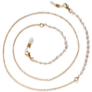 送料無料 メガネストラップ メガネチェーン マスクストラップ フェイクパール パール調 マスクホルダー 眼鏡ホルダー マスクチェーン 首掛け 落下防止 紛失防止 サングラス 老眼鏡