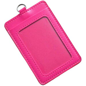 送料無料 パスケース 定期入れ ICカード 社員証 通行証 IDケース カードホルダー ネームタグ タテ型 縦型 Dカン付き カード入れ PU レザー調 シンプル 単色 無地 お洒落 かわいい 通勤 通学 学