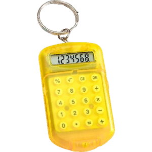 送料無料 ミニ電卓 キーホルダー キーリング 計算器 計算機 小型 半透明 クリア スケルトン 携帯 ポータブル 8桁 持ち歩き 文房具 ステーショナリー おしゃれ かわいい 簡単 便利