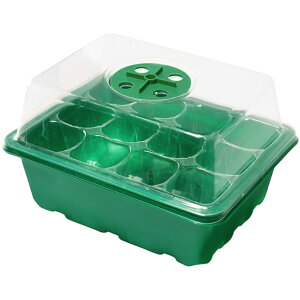 送料無料 育苗ポット 苗ポット 6穴 12穴 ふた付き 通気口 育苗 苗 ポット 育苗トレイ 育苗箱 植物 湿度調整 鉢植え 多肉 空気穴 セット 花 果物 野菜 家庭菜園