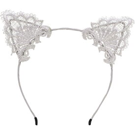 送料無料 カチューシャ 猫耳 仮装用 コスプレ レディース ヘッドアクセサリー 髪飾り レース ネコ耳 ヘアアクセサリー コスチューム小物 大人 ハロウィン パーティー 学園祭 イベント おしゃれ かわいい 女性用