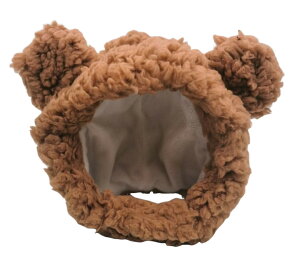 送料無料 ペット用コスプレ帽子 犬 猫 コスチューム 仮装 衣装 変身 被り物 かぶりもの ふわふわボアフリース 動物 クマ 可愛い耳付き