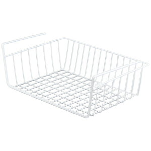 送料無料 吊り下げラック 吊り下げ棚 棚下 戸棚下 収納用品 カゴ ワイヤーバスケット スペース活用 シンプル おしゃれ キッチン 台所