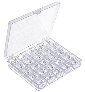 送料無料 ミシンボビン 糸巻き 25個 25マス クリアケース付き 収納ボックス 手芸用品 洋裁 裁縫 ハンドメイド 手作り DIY 整理整頓 保管 コレクション 便利 コンパクト スタイリッシュ シンプ