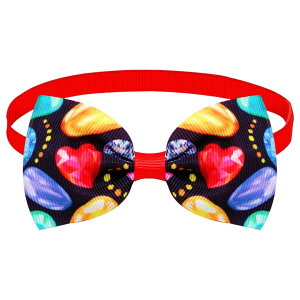 送料無料 ペット用チョーカー 蝶ネクタイ ボウタイ ネックレス ペットアクセサリー 首飾り 犬 猫 リボン チェック ハート 花 星 可愛い