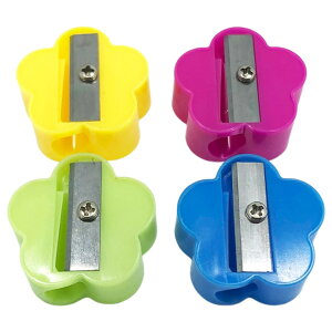 送料無料 鉛筆削り 4個セット えんぴつ削り 手動 文房具 ステーショナリー ミニ 小型 持ち運び 子供 こども 学校 コンパクト