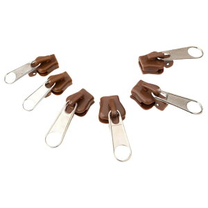 送料無料 ジッパーヘッド 3サイズ 6個セット 工具不要 応急処置 ファスナー スライダー 金具 チャック 引き手 部品 付け替え 交換 修理 洋服 鞄 カバン バッグ 簡単