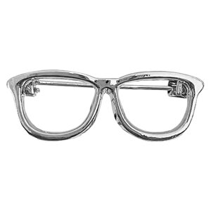 送料無料 ブローチ ピンブローチ レディース アクセサリー 眼鏡 メガネ めがね おしゃれ かわいい ユニーク 個性的 ギフト プレゼント 贈り物 カジュアル デイリー お出かけ ゴールドカラー