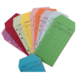 送料無料 仕分け封筒 封筒 カラー封筒 ルーズリーフ用 予算封筒 家計管理 予算シート お金管理 メモ 文房具 雑貨 文具 6穴 12色 12個セット 事務用品 カラフル 便利 バインダー用