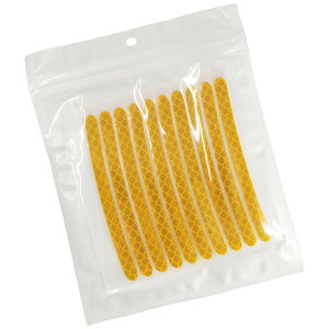 送料無料 反射ステッカー 反射テープ 20枚入り リフレクター 反射板 シール タイヤ 自転車 車 バイク リムステッカー ホイール 安全対策 夜間 雨天 光る