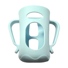 送料無料 哺乳瓶ホルダー ベビー用品 哺乳瓶カバー 哺乳瓶ケース ほ乳びん ベビー 幼児 赤ちゃん ハンドル 持ち手付き 落下防止 シリコン かわいい