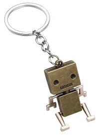 送料無料 キーホルダー メンズ キーリング ロボット レトロ アンティーク調 かっこいい かわいい 合金 金属製 おしゃれ 鍵 カギ チャーム 男性 女性 レディース 男の子 女の子