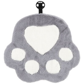 送料無料 シートクッション 単品 カークッション クッション カーアクセサリー カー用品 車用 内装用品 猫 肉球 足跡柄 足型 ふわふわ かわいい カワイイ おしゃれ もこもこ 座布団 運転席 助手席 バックル付き プレゼント ギフト