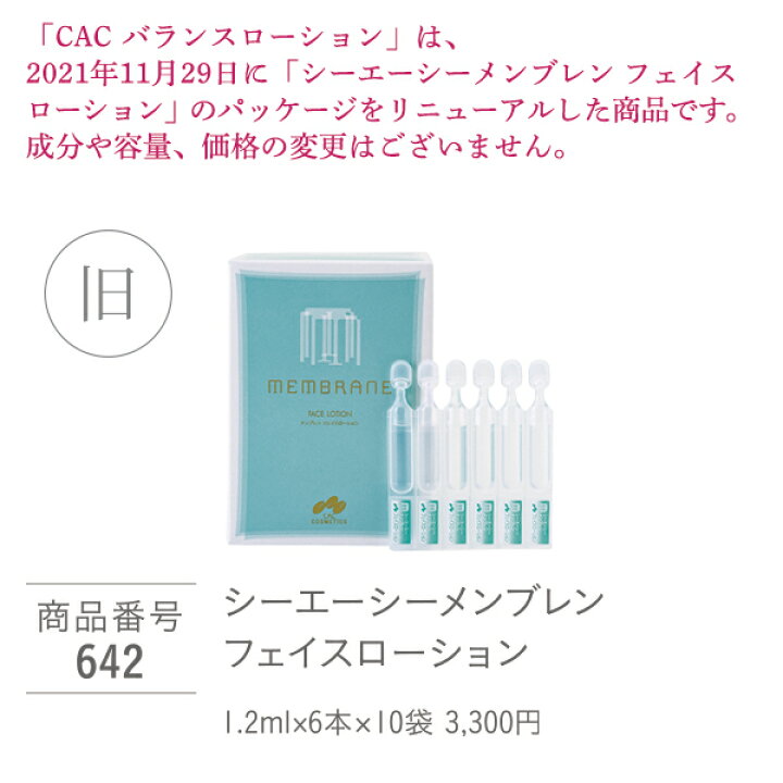 楽天市場】CACバランスローション(1.2mlX60本)4箱セット : CAC 