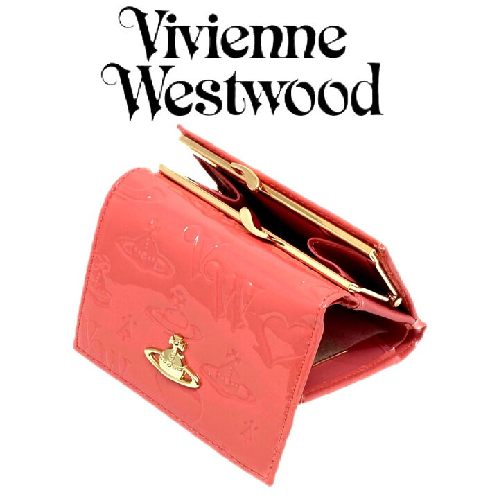 楽天市場】ヴィヴィアン ウエストウッド 三折り財布 エナメル ピンク  