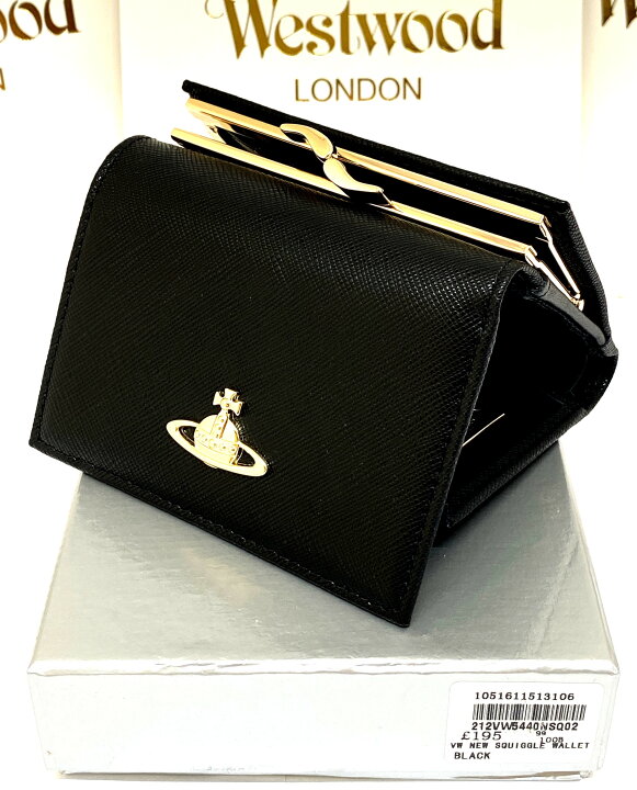 楽天市場】ヴィヴィアン ウエストウッド 三つ折り財布 レザー ブラック  