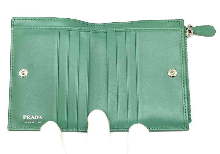 楽天市場】PRADA プラダ*ヴィテロダイノレザー 二つ折り財布 スモール 