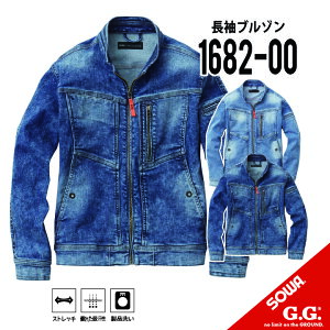 �K�a SOWA 1682-00 �����u���]�� �X�g���b�` �f�j�� �㒅 �g�b�v�X S~4L ��ƒ� ��ƕ� �H�~ �W���P�b�g ���[�N�E�F�A G.G. SOWA G.GROUND