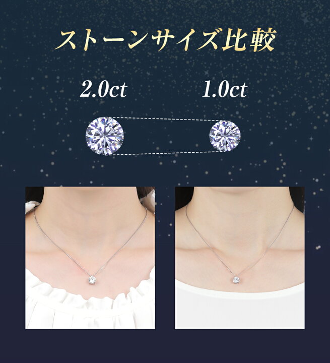 楽天市場】ダイヤモンド ネックレス 2カラット 2.0ct 鑑定書 一粒 