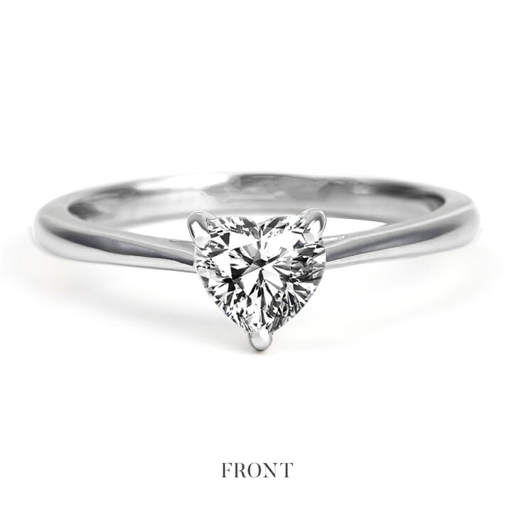 楽天市場】ダイヤモンド リング 指輪 ハート 一粒 0.5ct プラチナ 人工 