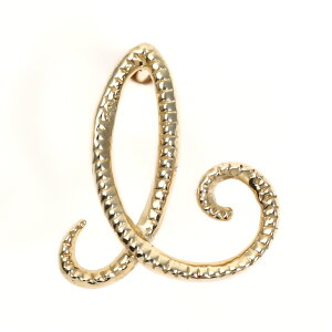 イニシャル ピアス レディース メンズ ピアス 金属アレルギー ハーフ アルファベット 片耳用 K10 10金 イエローゴールド 小さい レディース 華奢 筆記体 A E F H I J K M N R S T Y シンプル スタッド