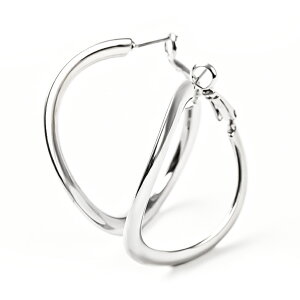 フープ ピアス アレルギー セカンドピアス 大きめ チタン ポスト フープピアス リング キャッチレス 両耳 18k k18 ゴールド 大ぶり シルバー 金属アレルギー対応 ノンアレルギー 男女兼用 メン