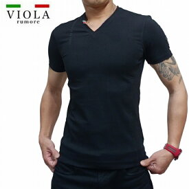 半袖Tシャツ Vネック ラインストーン バックプリント 21317 VIOLA RUMORE ヴィオラルモーレ イタリア イタリアン ビター系 BITTER 商品入れ替えの為