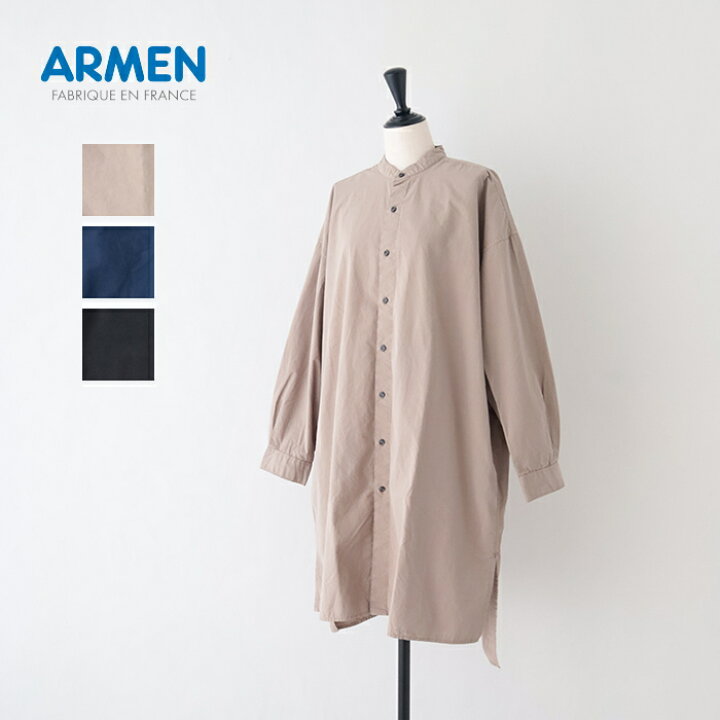 楽天市場】アーメン バンドカラーロングシャツ (INAM2554PD) 40s 