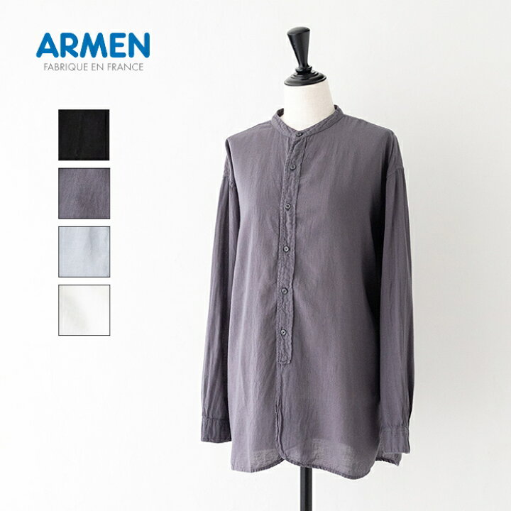 楽天市場】アーメン バンドカラーシャツ (INAM2501G3D) 30s GAUZE 