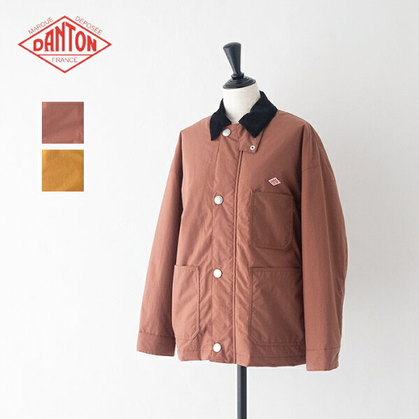 ダントン  ナイロンタフタ カバーオールジャケット   (DT-A0523 NTF)  NYLON TAFFETA COVERALL JACKET  DANTON(レディース)  *送料無料* 【後払い決済不可】 *