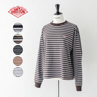 ダントン クルーネック ボーダー長袖Tシャツ (DT-C0269 TCB) T/C OPEN END JERSEY LONG SLEEVE T-SHIRT D…