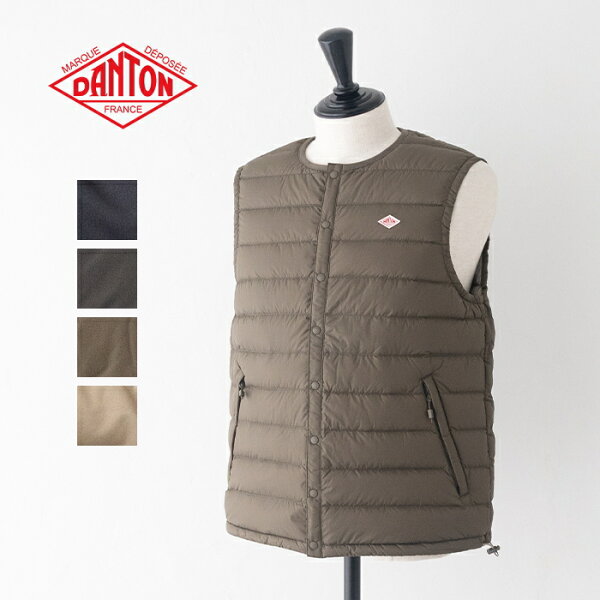 ダントン  インナーダウンベスト  (DT-A0026 RRT)  NYLON TAFFETA INNER DOWN CREWNECK VEST  DANTON(メンズ)  *送料無料* 【後払い決済不可】 *