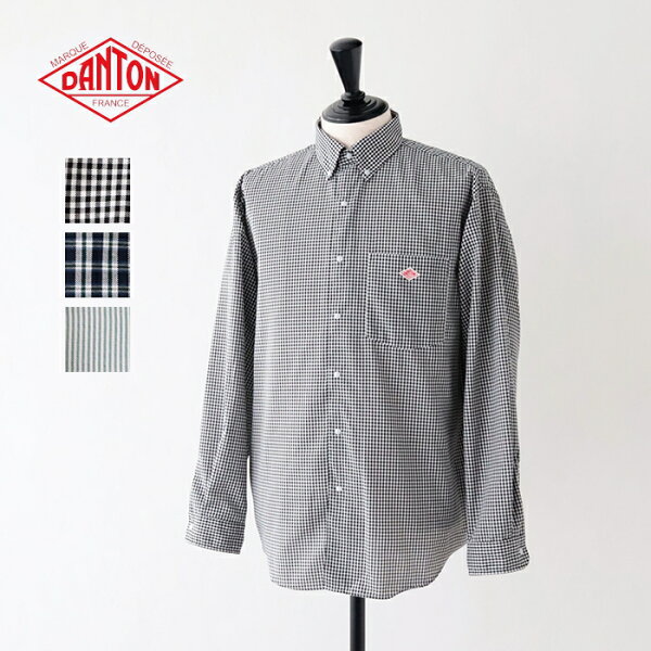 ダントン  プランサー ボタンダウンシャツ  (DT-B0293 POD)  POLYESTER OXFORD DOT BUTTON B.D. SHIRT L/S  DANTON(メンズ)  *送料無料* 【後払い決済不可】 *