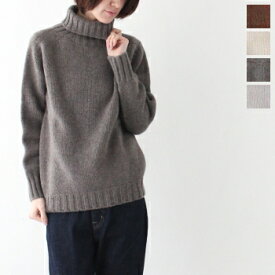 ハーレーオブスコットランド 6ply ローゲージ タートルニット (Ladies ha74) 6ply Lowgaze Turtle HARLEY OF SCOTLAND(レディース) *送料無料* 【後払い決済不可】*