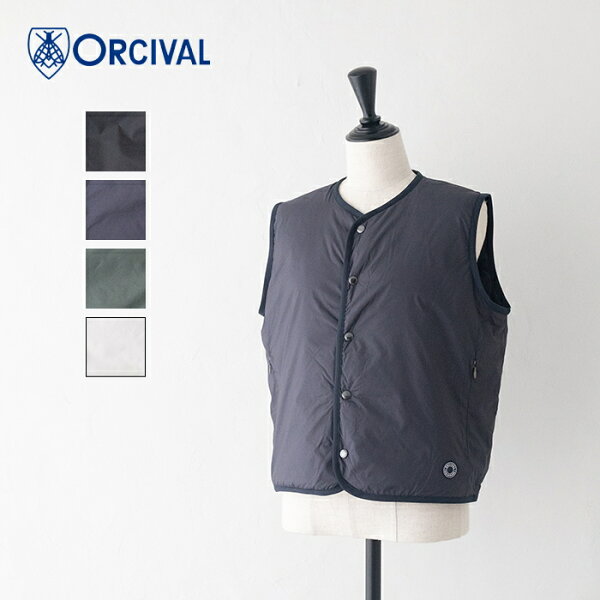 オーシバル  ポリエステルタフタ インナーダウン ベスト  (OR-A0736 DPR)  POLYESTER TAFFETA ROUND NECK VEST  ORCIVAL(レディース)  *送料無料* 【後払い決済不可】 【ポイント10倍】ポイントアップ 9/11 20:00～9/19 1:59