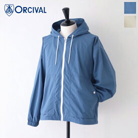 オーシバル フーデッドジップジャケット (OR-A0504 ONB) RECYCLE NYLON TAFFETA ZIP JACKET ORCIVAL(メンズ) 【2024春夏】*送料無料*【後払い決済不可】【ポイント10倍】期間限定 6/4 20:00～6/11 1:59