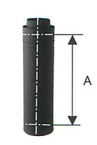 楽天市場】黒耐熱 二重 ステンレス 直筒l600 φ150mmの通販