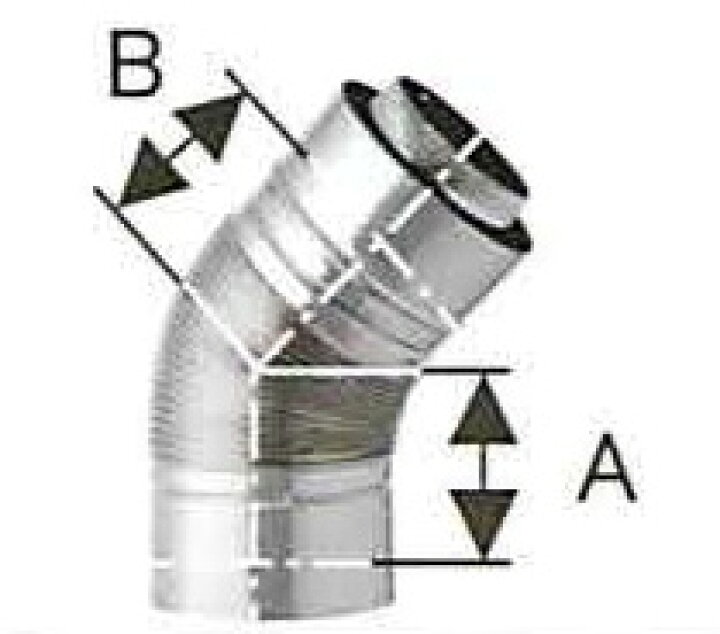 楽天市場】ハゼ折 二重ステンレス エビ曲 45度 直径150 No.12765 1560  