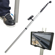 高所 点検 ロッド ペガサスロッド タブレット スマホ兼用ホルダー付 最大長10m 屋根 点検 検査 調査 エバ…