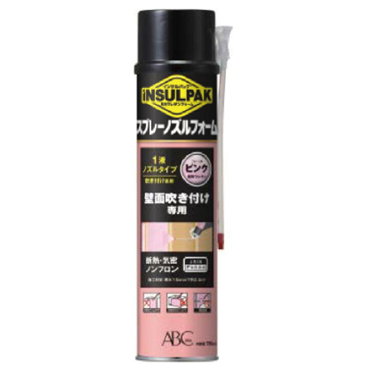 楽天市場 発泡ウレタンフォーム インサルパック スプレーノズルフォーム 780g 12本入 1液ガン 断熱材 隙間充填 ノンフロン Abc Dワ 代引不可 プラスワイズ建築店