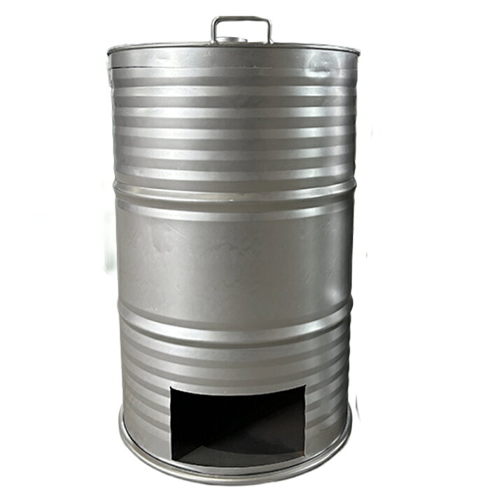 楽天市場】ドラム缶焼却炉 フタ付き 煙突なし カラー2色 シルバー 