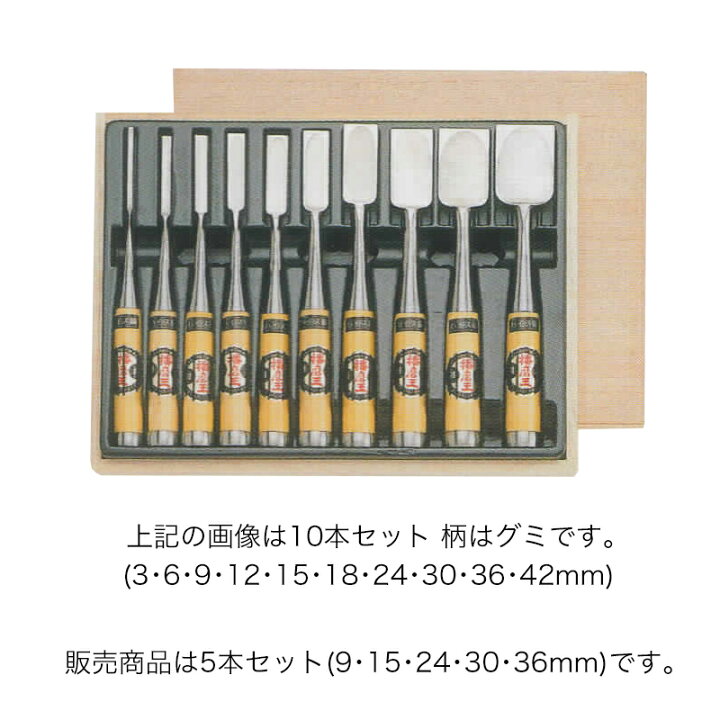 楽天市場】ノミ 鑿 のみ 組のみ 播磨王 ハイス鋼 追入 グミ 5本組 9 
