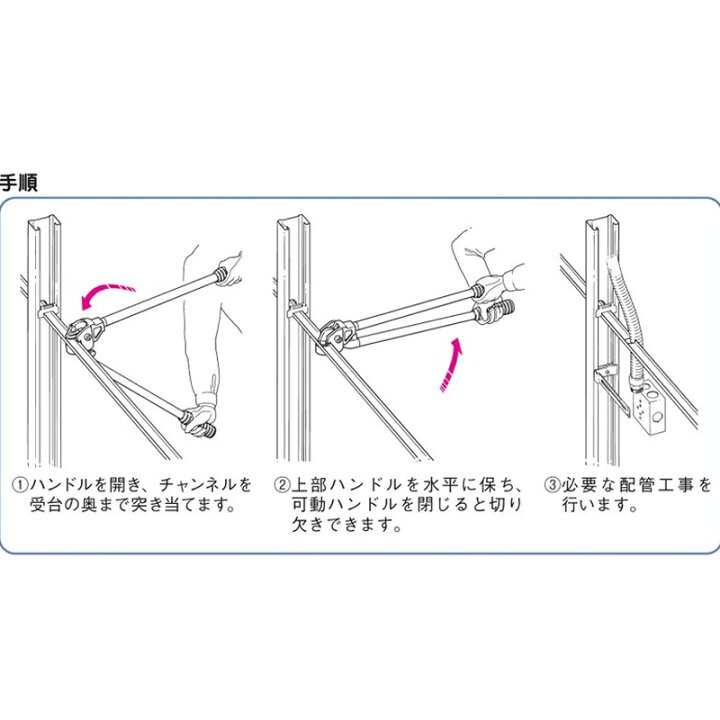 楽天市場】軽量間柱 切り欠き工具 MAKCK32 全長600mm 適合板厚1.2mm 