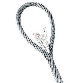 玉掛けワイヤ トゲ無し 16mm 3.5m TWM16-03.5 メッキ 安全使用荷重1.95t 長崎差し NETIS登録 STAS 代引不可