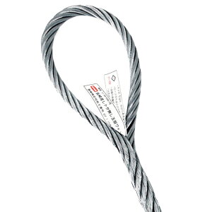 玉掛けワイヤ トゲ無し 8mm 3.5m TWM8-03.5 メッキ 安全使用荷重0.48t 長崎差し NETIS登録 STAS 代引不可