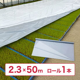 【8/1〜最大100%Pバック抽選で要エントリー】ハイホワイトシルバー 2.3×50m 育苗用シート 水稲用 苗焼け防止 高反射 保温 地温抑制 夜間 保水性 ハウス育苗 プール育苗 被覆資材 岩谷マテリアル 230 タS DZ