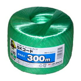 36巻 国産 荷造紐 緑 SKコード(ネットなし) 300m No.70 #30 荷物 の 荷造り 梱包 紐 ロープ 信越工業 代引不可