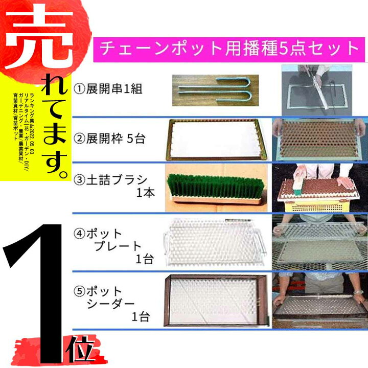 楽天市場 Cp303 Cp304 Cp305 Bp303 用 Llコート種子 1粒 用 長ネギ 小ネギ ニラ エダマメ類 チェーンポット 播種 5点セット ニッテン 特注品 タ種 D 農業用品販売のプラスワイズ